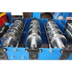 Hydraulic steel roll forming machine for making floor deck tiles