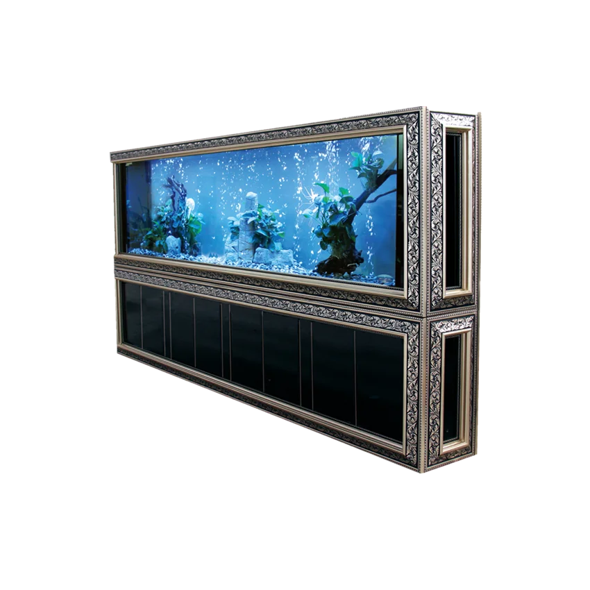 Personalizado Dragão Dourado Fundo Do Tanque de Peixes de Aquário Ecológica Filtro de aquário De Vidro