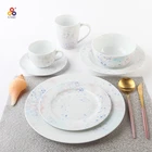The hot sale simple style porcelain ceramic pure color spot kitchen cookware+sets dinner set 16 pcs for home dinner