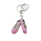 Hot Selling crystal mini dance ballet shoes keychain