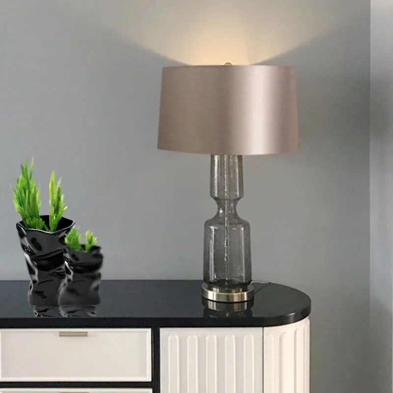 Bubble glass luxury led table lamp Nordic bedside table light