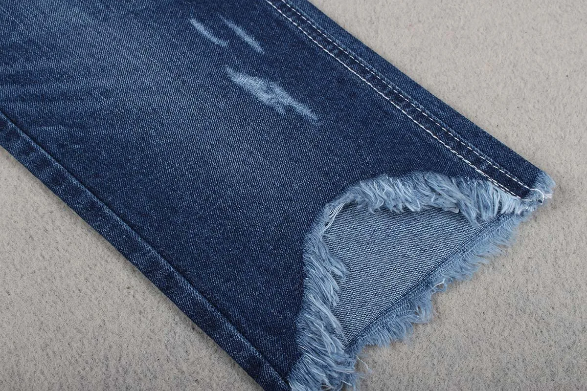100% Cotton Denim Fabric with 3/1 Right Hand Twill and 10 X 10 Construction for Jeans in 58/60" Width