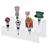 Wine Topper Bar Counter Top Perspex Bottle Stopper Display Riser 12 Hole Two-Tier Step Wine Bottle Stopper Acrylic Display Rack