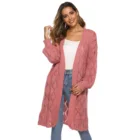 Autumn and winter hot sale sweater women's knit cardigan sweater hollow out cardigan coat for women