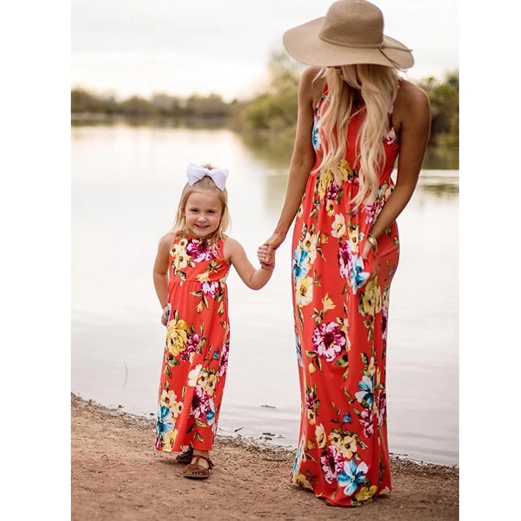 mom and kids dress