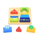Kids Toys 3D Clock Tower DIY Stack Column Building Blocks Puzzles Kids Educational Wooden Toys For Birthday Gifts