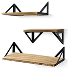 Amazon new trend product Floating Shelves Wall Mounted Rustic Wood Wall Shelves