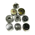 Customized OEM shank antique brass copper Green Bronze metal denim Jeans button for pants Jacket clothing