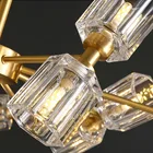 Popular product high quality golden decoration glass shade cooper chandelier lights
