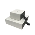 Cardboard slide jewelry set packaging box with velvet inserts