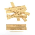 2020 Hot sale Decorate Paper Toothpick Colorful Paper Cake Topper Pick Wooden pick bamboo toothpicks