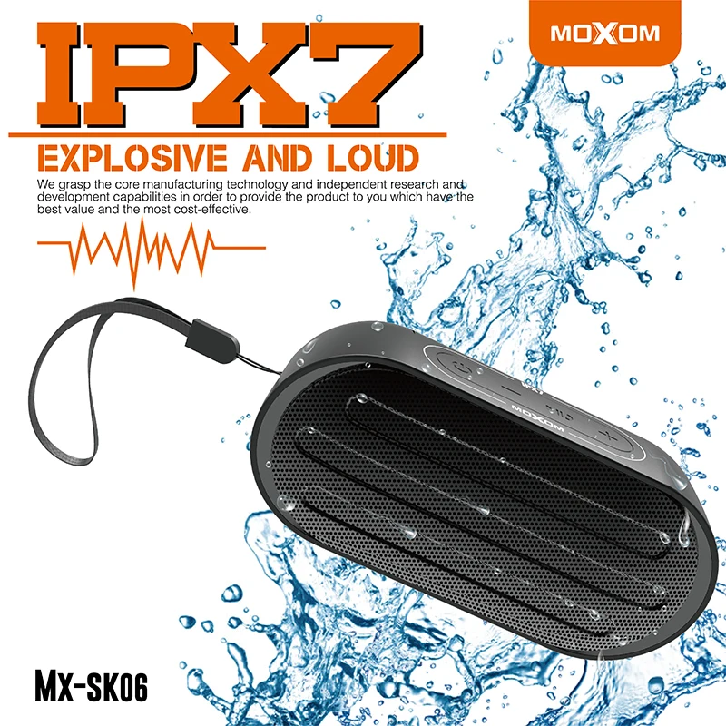 CE ROHS Hands Free Wireless Bluetooth Speaker Portable Waterproof Bluetooth Speaker With TF Card Reader - ANKUX.COM