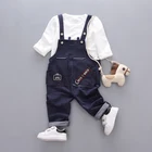 Fall 2009 children's t shirt + Corduroy Gray Pants and Black Pants boy clothing sets