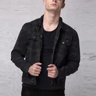 Wholesale Men Fancy Grey Denim Jacket with Custom Print