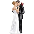 Wedding Wholesale Resin Handmade Crafts Wedding Cake Toppers Bride And Groom Figurines/