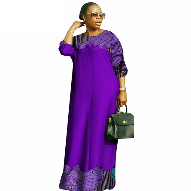 WY2879 فساتين الأفريقية للنساء حجم كبير ثوب Dashiki بازان الثراء المرقعة فستان طويل ماكسي الملابس الأفريقية التقليدية