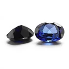 Starsgem Oval Cut Lab Grown Synthetic Loose Gemstone Blue Sapphire