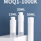 cosmetic white pet plastic airless bottle 15ml 30ml 50ml airless pump bottle