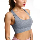Amazon Seamless Solid Yoga Wear Fashion Sport Bra Top Fitness Womens Gym Bra Fitness