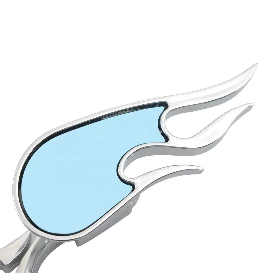 Motorcycle Mirror Scooter E-Bike Rearview Mirrors Flame Style 360 Degree Adjustment Electrombile Side Mirror 8mm 10mm Universal