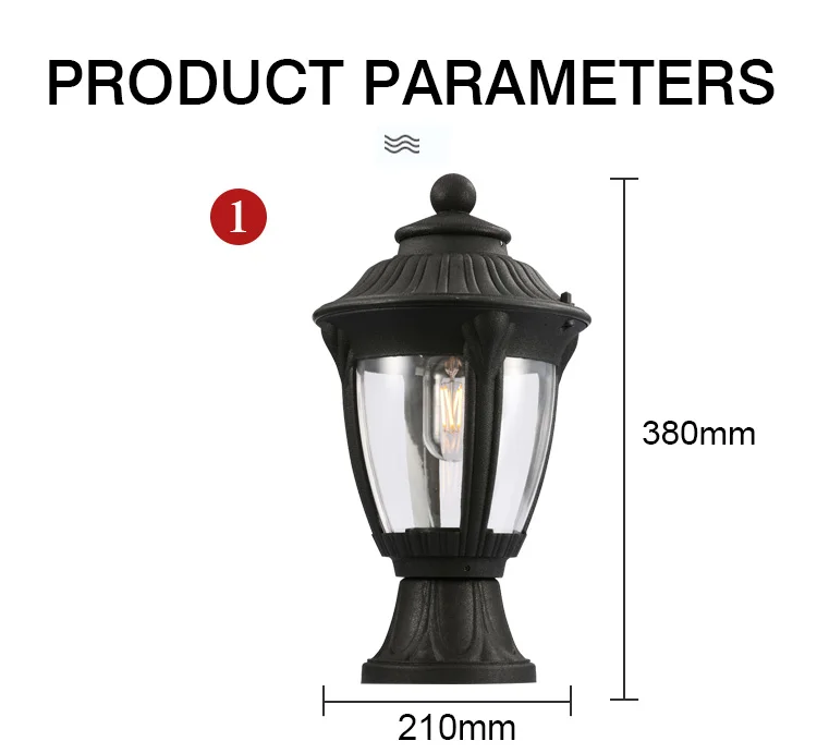 New Design Outdoor Lighting Decorative IP54 Garden Pillar Lights