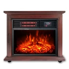 Freestanding Portable 3d flame wooden Infrared Freestanding ELECTRIC HEATER fireplace