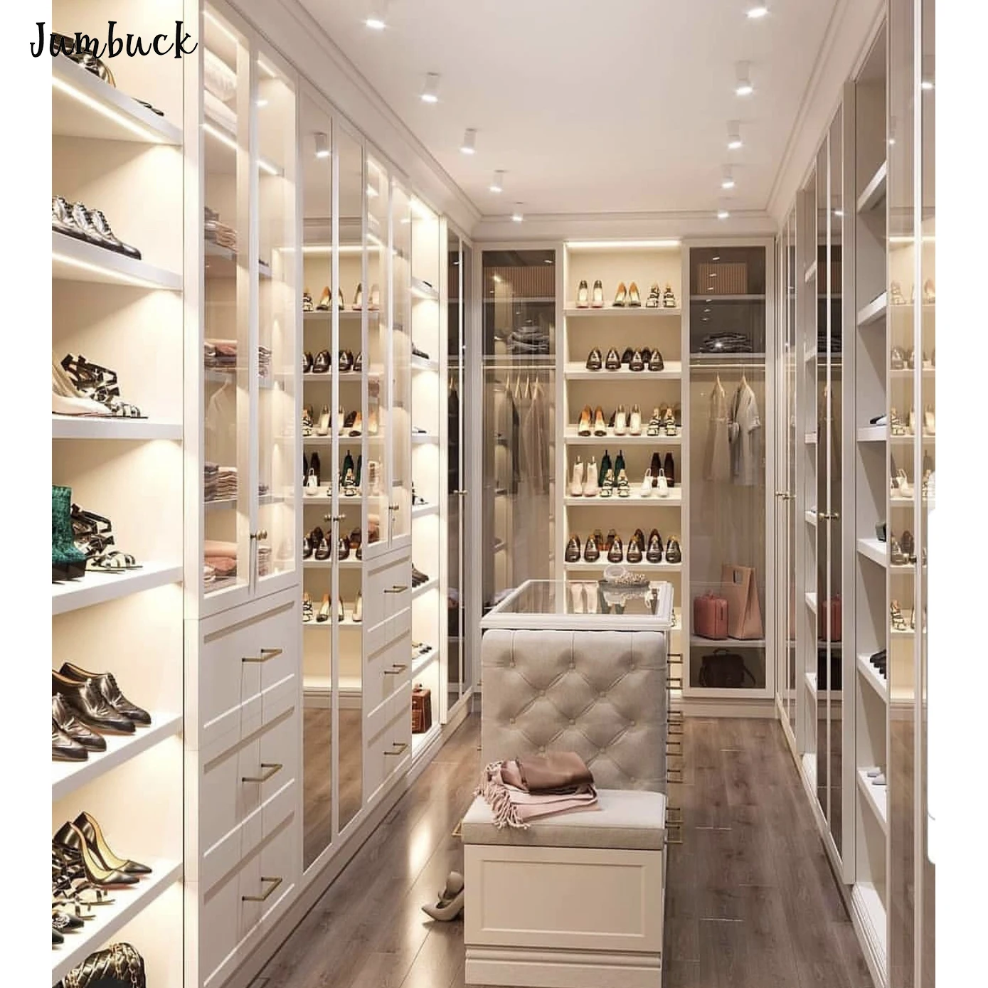 Specific Design For Women S Dressing Room Modern Luxury Glass Door