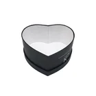Wholesale Cardboard Rose Paper Gift Packaging lid and base boxes Luxury Heart Shaped Flower Box With Custom Logo