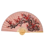 Bamboo Fan Manufacturer Supply Bamboo Cloth Fan Wedding Decoration Fan Big Cloth Fan