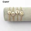 WT-MB112 New Arrival Pearl Gold Bracelet CZ Pave Star And Elephant Or Moon Pattern Women Fashion Charm Bracelet