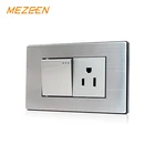 New design South america standard 1 gang switch and 3 pin socket electrical outlet