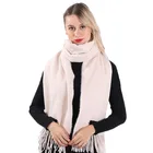 Winter Shawl 2020 Autumn Winter Two-color Imitation Cashmere Tassels Mixed With Bristles Shawl