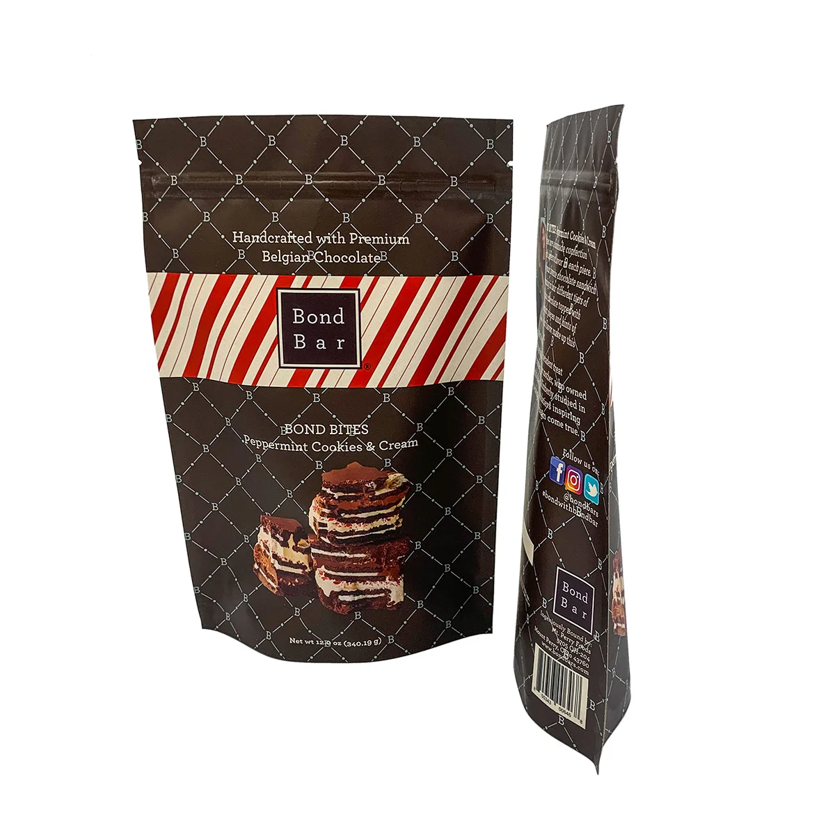 custom food safe packaging stand up kraft paper pouch bag with