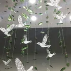Newdesign transparent hanging acrylic birds pendant Ceiling Weddings Christmas decorations