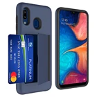 Mobile Phone Credit Card Holder Cell Phone TPU Case For Samsung Galaxy A20/A30 Hybrid Wallet Card Cover Case