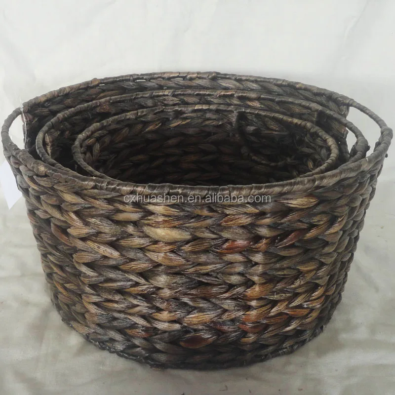 seagrass straw water hyacinth grass corn husk storage basket