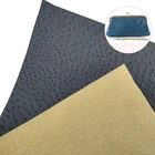 embossed pvc ostrich grain leather for making bags and decoration