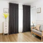 Made In China Cheap 100%Polyester Blackout Print Fabric Cotton Curtain Out Fabric Black Roll For Bed Room