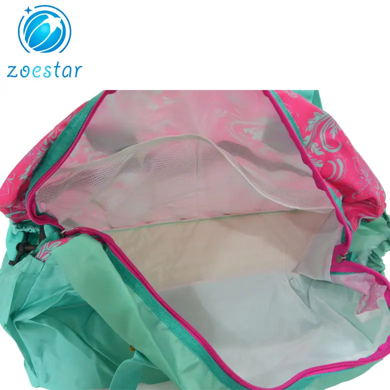 Large Capacity Printing Handbag for Ladies with Zipper Pockets Overnight Travel Duffel Bag