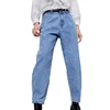 OEM ODM manufacturer high waist slouchy darted loose denim jeans women
