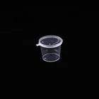 Easy to take dressing cups disposable plastic sauce soup salad bowl with hinged lid