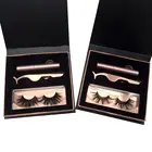 Mink Eyelashes Eyelash Eyelash 3D Mink Lash Private Label Box 6 Magnet Magnetic Eyelashes With Eyeliner