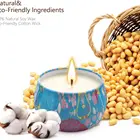 Custom Scented Soy Candle Containers Metal Jar Tin With Luxury Printed Box Wholesale Travel In