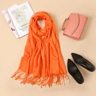 Wholesale Classic Winter Style fashional Cashmere Scarf solid color soft cashmere shawl for women