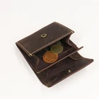 High Quality Genuine Leather Wallet Vintage Men Coin Purse Mini Pocket Wallet