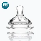 China baby baby products of all style manufacturer anti-colic o tyle hole wide neck silicone Replacement teats baby nipple