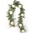 Artificial Eucalyptus Leaves Peony Flower Artificial Green Garland Artificial Eucalyptus Garland