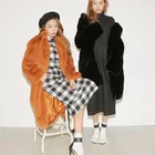 Rabbit Fur Coat Fur Coat Women Wholesale Ladies Women Popular Winter Warm Rex Rabbit Long Fur Coat