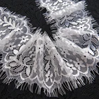 9cm French Victorian eyelash lace fabrics black African chantilly lace