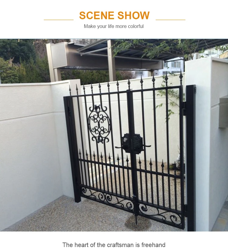 Home garden Residential Wrought Iron Big villa Gate For Outdoor